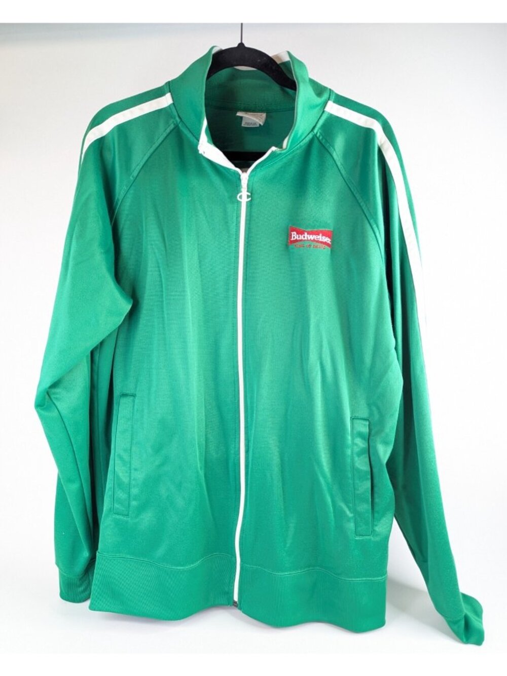 Budweiser St Louis Mens 2XL Champion Track Jacket Green Full Zip Sweatshirt